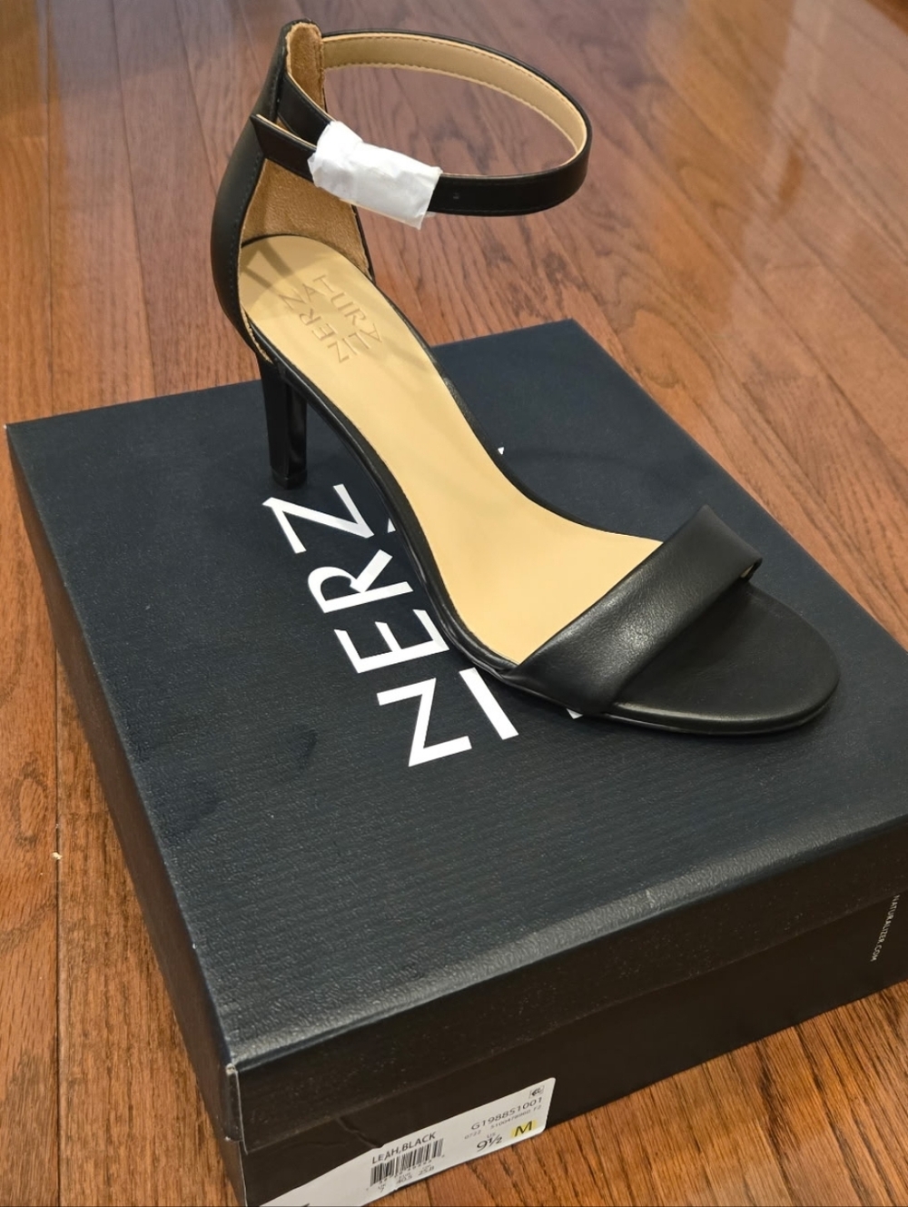 Naturalizer LEAH Black Strappy High Heel Sandals